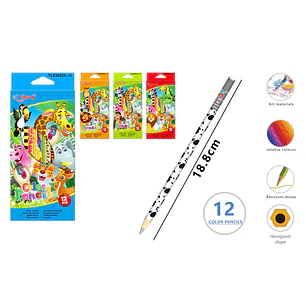 Lapices De Colores 18.8Cm 12 Unidades