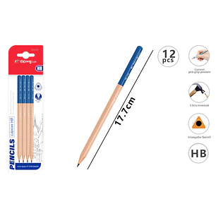 Lapices Grafito Hb 17.7Cm 12 Unidades