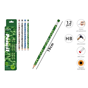 Lapices Grafito Hb 19Cm 12 Unidades