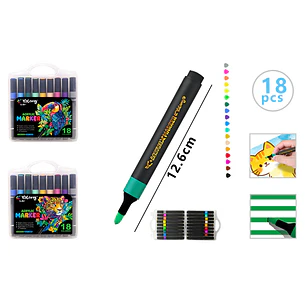 Marcadores Aclilico De Color 12.6Cm 18 Unidades