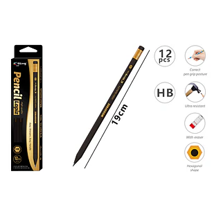 Lapices Grafito Hb 19Cm 12 Unidades