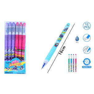 Boligrafos Borrable Azul 16Cm 12 Unidades