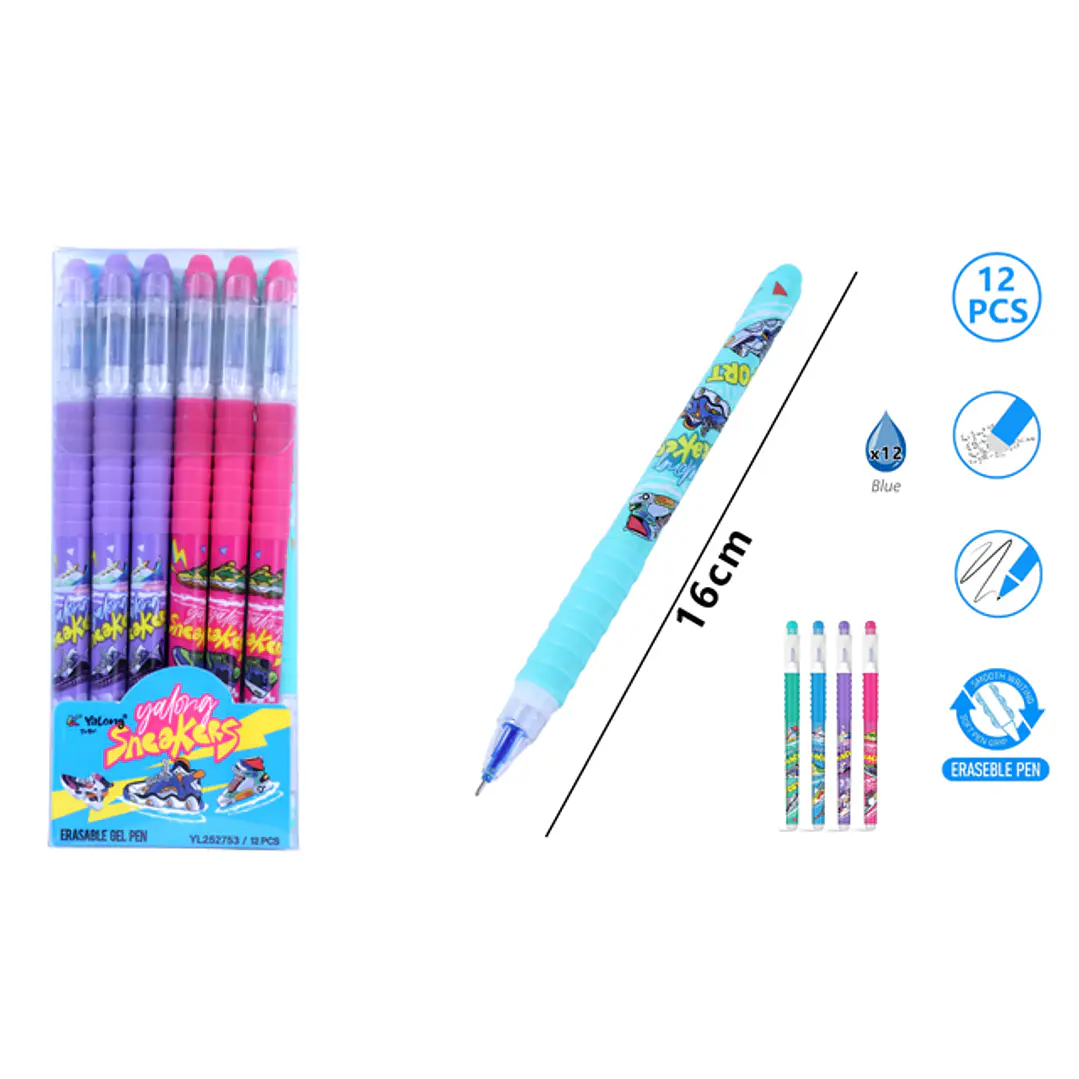 Boligrafos Borrable Azul 16Cm 12 Unidades 1