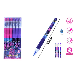 Boligrafos Borrable Azul 16Cm 12 Unidades