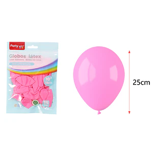 Globos Mate Rosado 25Cm 1.5G 25 Unidades