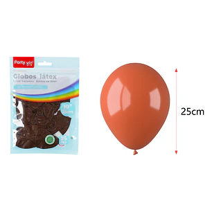 Globos Mate Cafe 25Cm 1.5G 25 Unidades