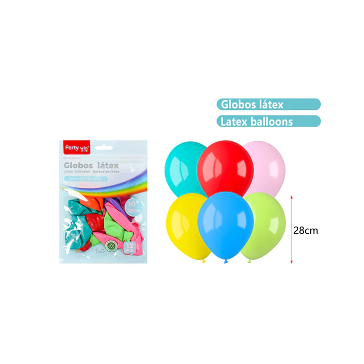 Globos Mate Surtidos 28Cm 2.2G 12 Unidades 1