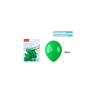 Globos Mate Verde Oscuro 28Cm 2.2G 12 Unidades