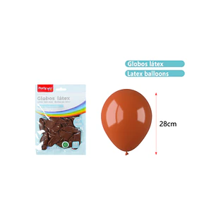 Globos Mate Cafe 28Cm 2.2G 12 Unidades