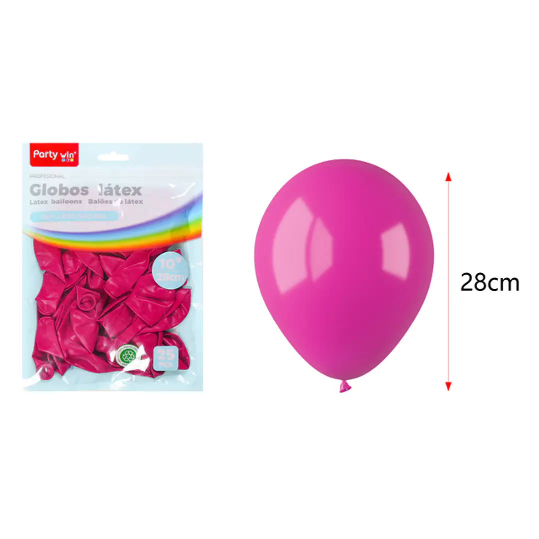 Globos Mate Rojo Vino 28Cm 2.2G 25 Unidades 1