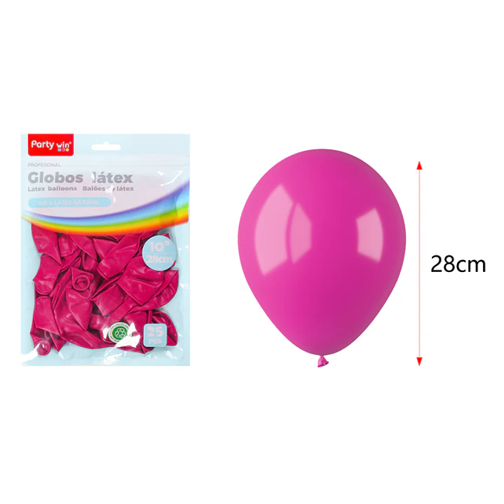 Globos Mate Rojo Vino 28Cm 2.2G 25 Unidades 1