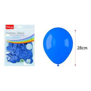 Globos Mate Azul 28Cm 2.2G 25 Unidades