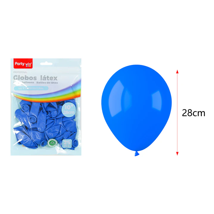 Globos Mate Azul 28Cm 2.2G 25 Unidades 1