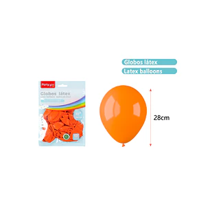 Globos Mate Naranjo 28Cm 2.2G 12 Unidades
