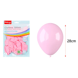 Globos Mate Rosado Claro 28Cm 2.2G 25 Unidades