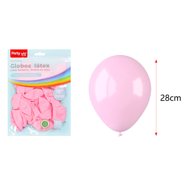 Globos Mate Rosado Claro 28Cm 2.2G 25 Unidades 1