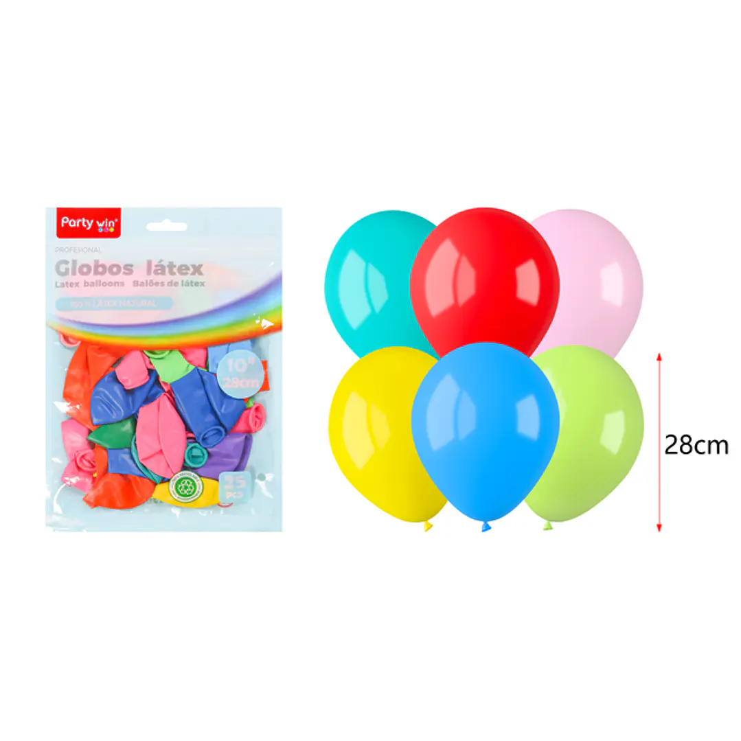 Globos Mate Surtidos 28Cm 2.2G 25 Unidades 1