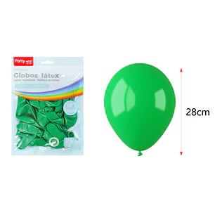 Globos Mate Verde Oscuro 28Cm 2.2G 25 Unidades