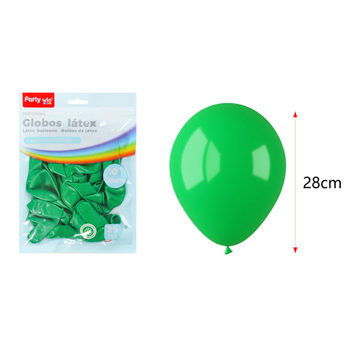 Globos Mate Verde Oscuro 28Cm 2.2G 25 Unidades 1