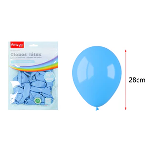 Globos Mate Celeste 28Cm 2.2G 25 Unidades