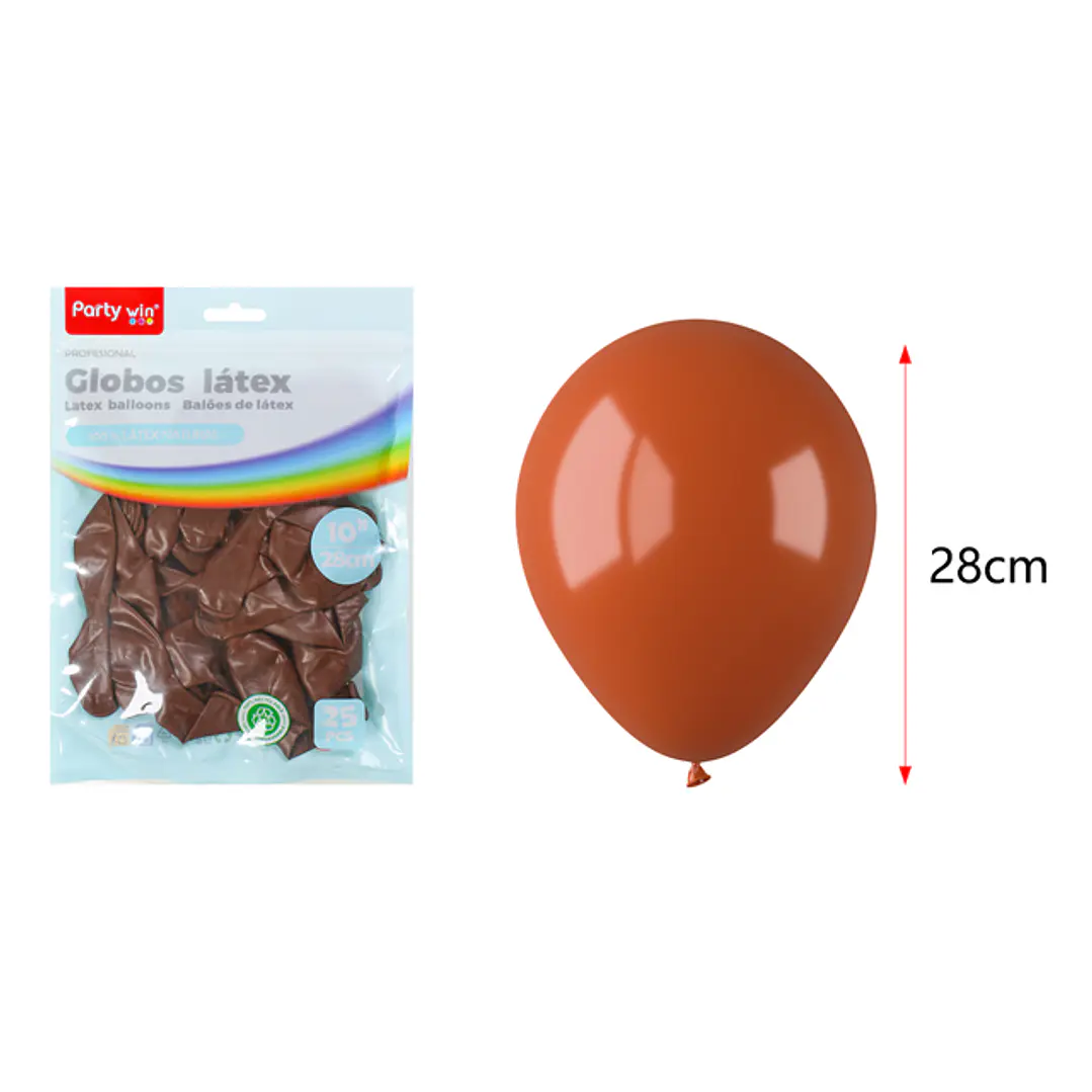 Globos Mate Caffe 28Cm 2.2G 25 Unidades 1