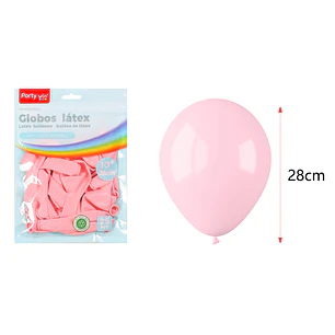 Globos Mate Rosado Pastel 28Cm 2.2G 25 Unidades