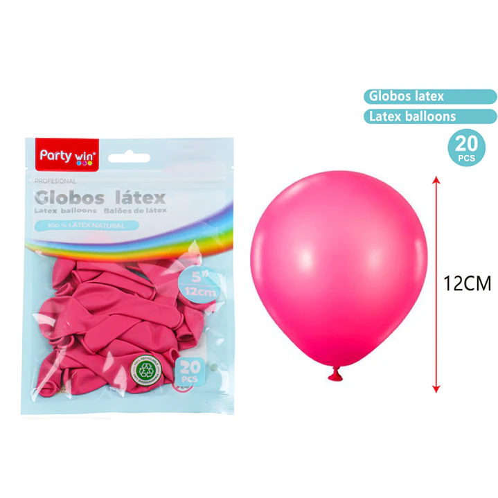 Globos Mate Fucsia 12Cm 1G 20 Unidades 1