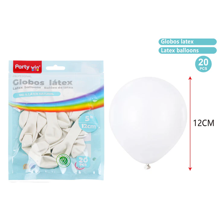 Globos Mate Blanco12Cm 1G 20 Unidades 1
