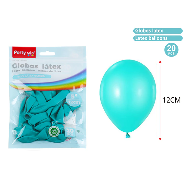 Globos Mate Azul Tiffany 12Cm 1G 20 Unidades 1