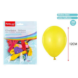 Globos Mate Surtidos 12Cm 1G 20 Unidades