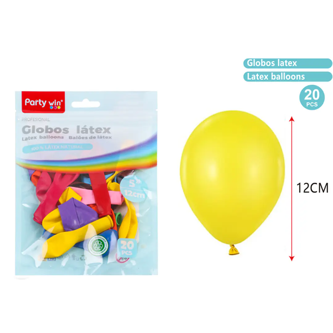 Globos Mate Surtidos 12Cm 1G 20 Unidades 1