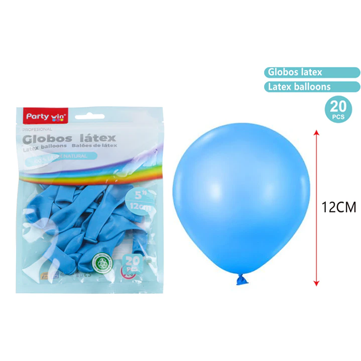 Globos Mate Celeste 12Cm 1G 20 Unidades 1