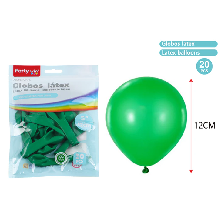Globos Mate Verde Oscuro 12Cm 1G 20 Unidades 1