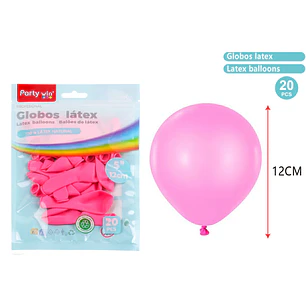Globos Mate Rosado 12Cm 1G 20 Unidades