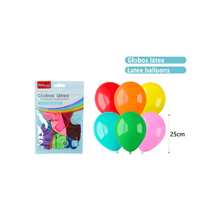 Globos Mate Surtidos 25Cm 1.5G 12 Unidades