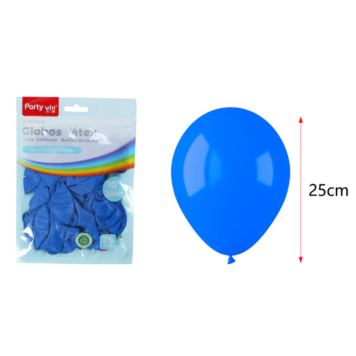 Globos Mate Azul 25Cm 1.5G 25 Unidades 1