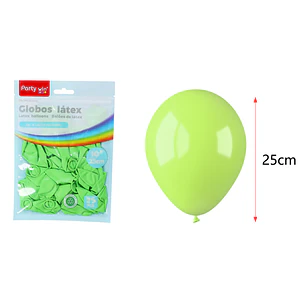 Globos Mate Verde Pastel 25Cm 1.5G 25 Unidades
