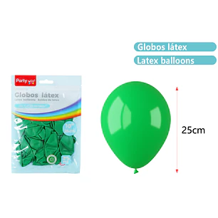 Globos Mate Verde Oscuro 25Cm 1.5G 25 Unidades