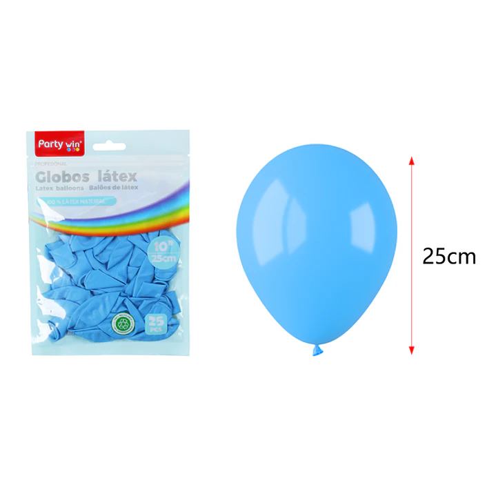 Globos Mate Celeste 25Cm 1.5G 25 Unidades 1