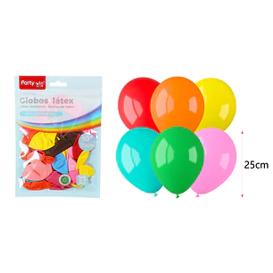 Globos Mate Surtidos 25Cm 1.5G 25 Unidades