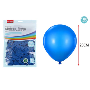 Globos Mate Azul 25Cm 1.5G 100 Unidades