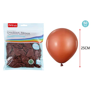 Globos Mate Caffe 25Cm 2.2G 50 Unidades