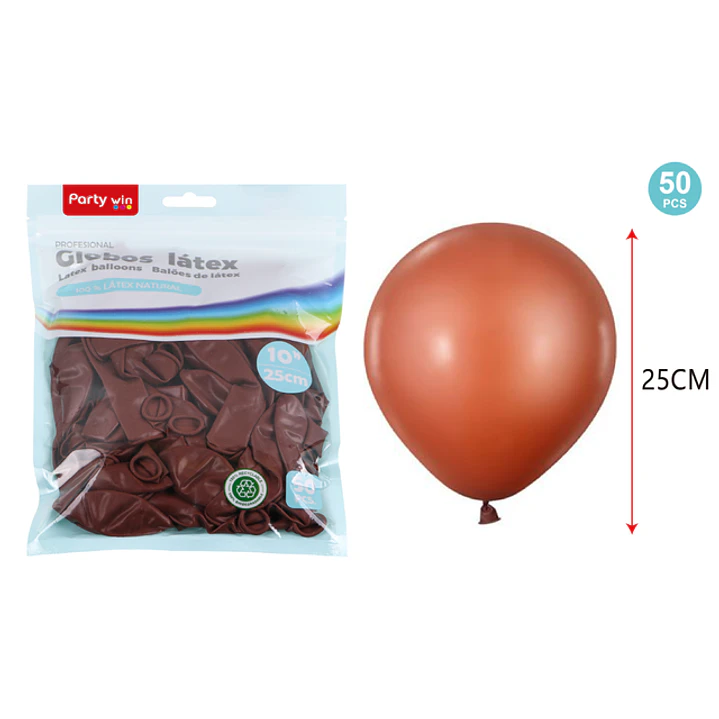 Globos Mate Caffe 25Cm 2.2G 50 Unidades 1