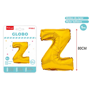 Globo Metalizado Dorado Letra-Z 80Cm