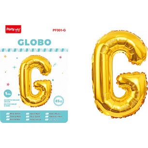 Globo Metalizado Dorado Letra-G 45Cm