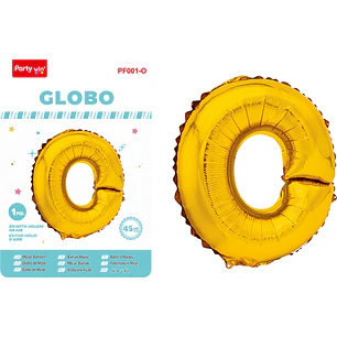 Globo Metalizado Dorado Letra-O 45Cm