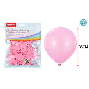 Globos Mate Rosado Claro 35Cm 2.8G 25 Unidades