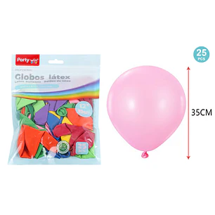 Globos Mate Surtidos 35Cm 2.8G 25 Unidades