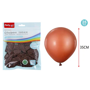 Globos Mate Caffe 35Cm 2.8G 25 Unidades