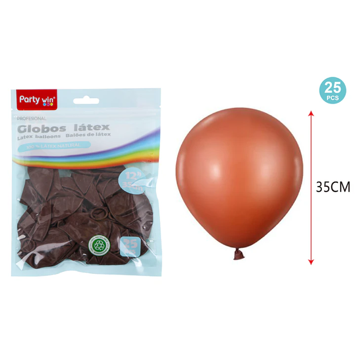 Globos Mate Caffe 35Cm 2.8G 25 Unidades 1